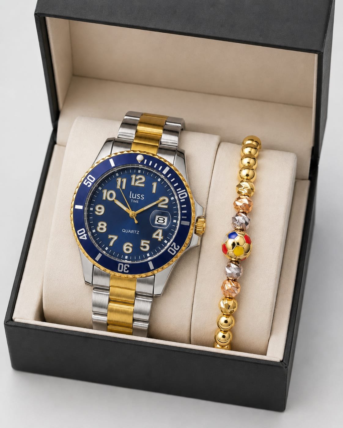 Reloj Hombre + Pulcera Tipo Rolex Pluss