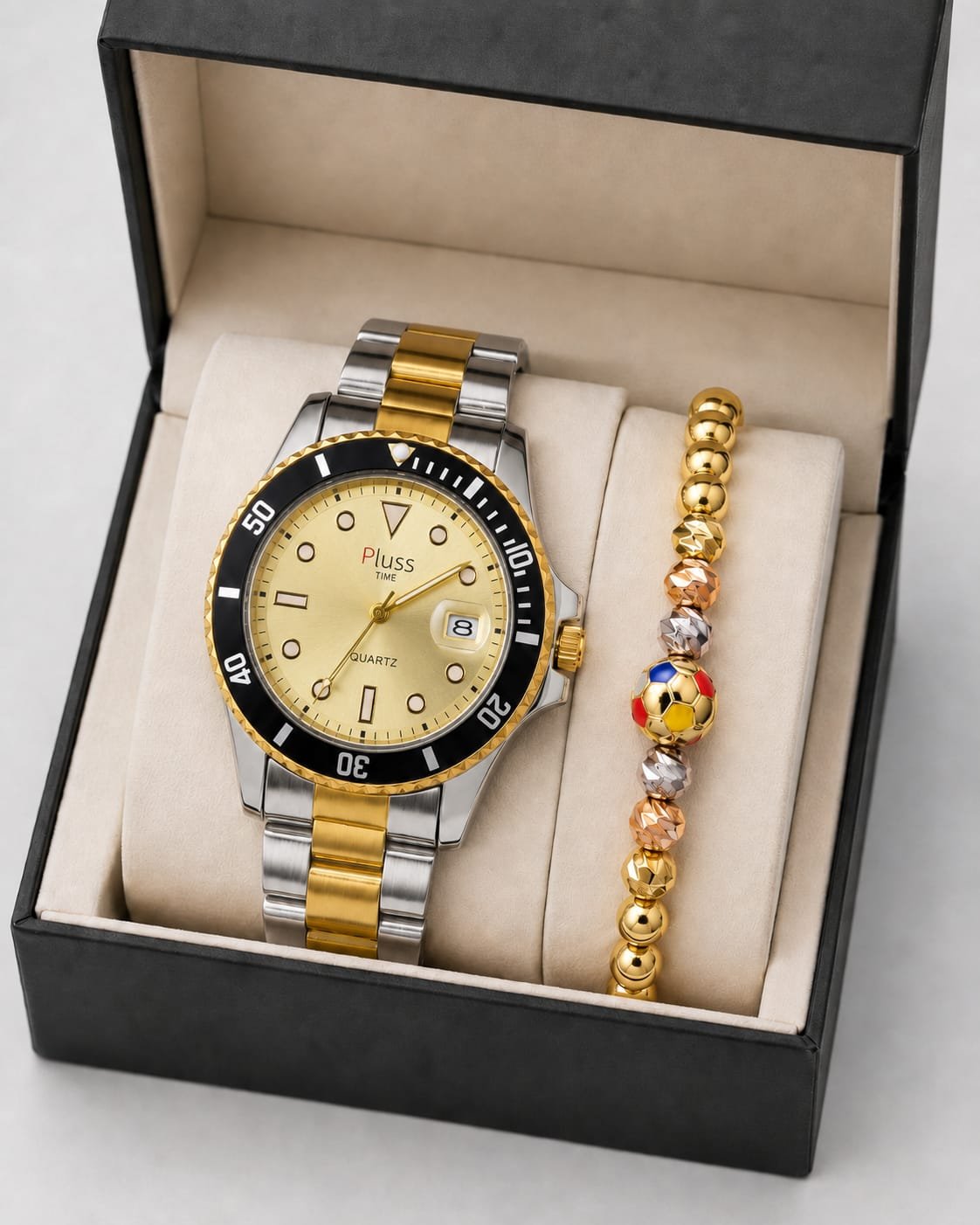 Reloj Hombre + Pulcera Tipo Rolex Pluss - Image 3