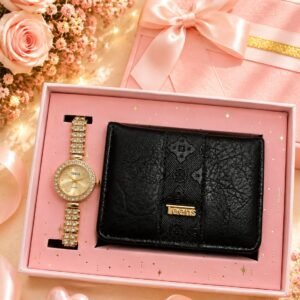 Kit Estuche Reloj + Billetera De Dama