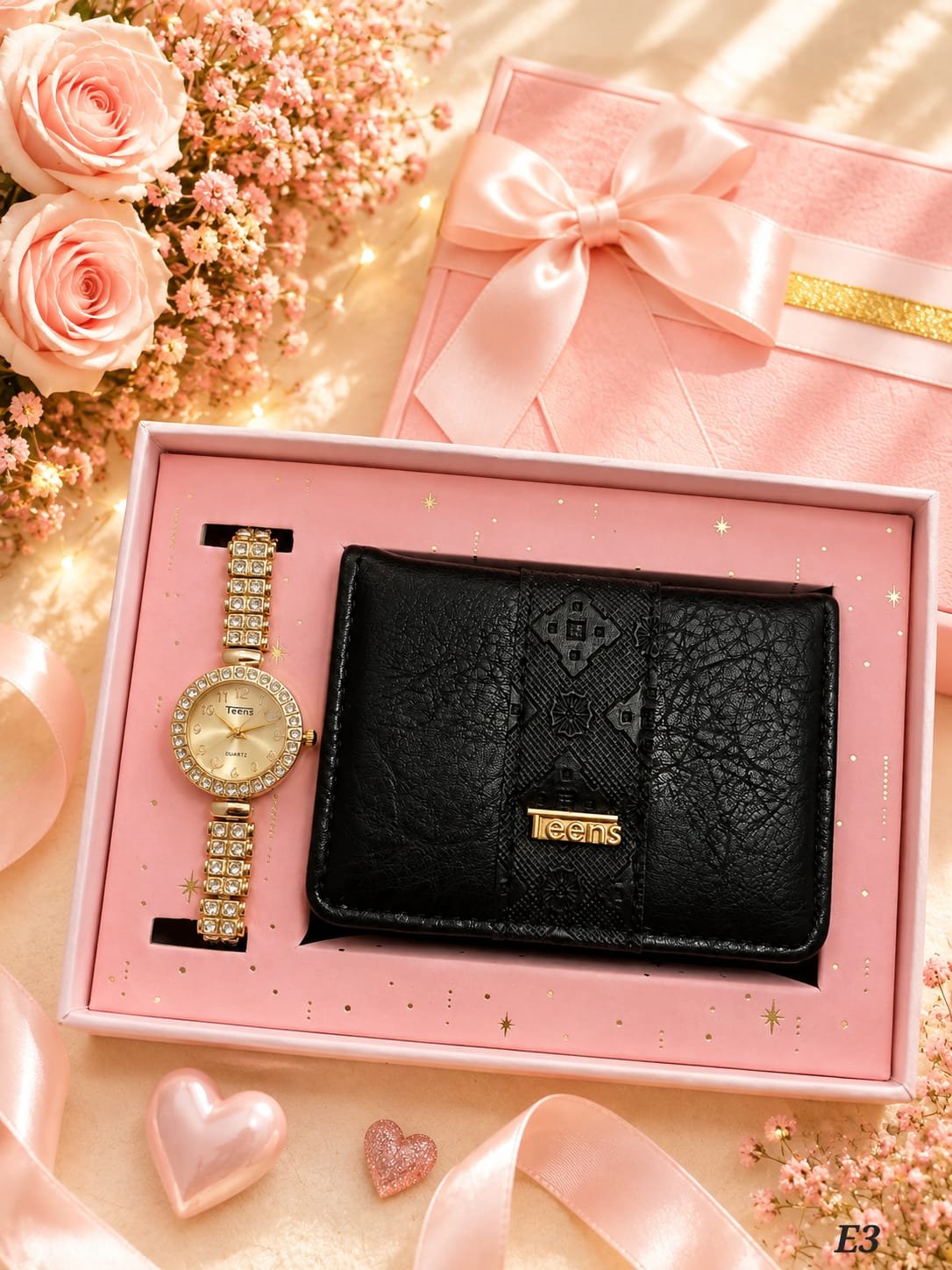Kit Estuche Reloj + Billetera De Dama